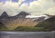 Knud Bergslien Fjordbunn painting